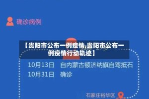 【贵阳市公布一例疫情,贵阳市公布一例疫情行动轨迹】
