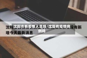 沈阳市有疫情人员吗/沈阳有疫情病例吗